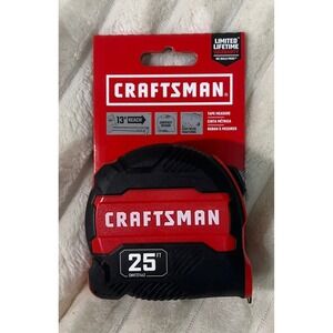 Craftsman 25 FT Tape Measure 13 FT Reach Compact Design CMHT37443 New